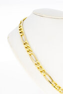 14 Karat Figaro Goldkette - L&auml;nge 63 cm
