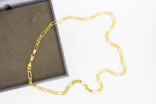 14 Karat Figaro Goldkette - L&auml;nge 63 cm