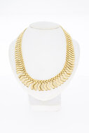 14 Karat Gold Zickzack-Halskette - 43,5 cm