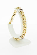 Flaches K&ouml;nigsarmband 14 Karat Gold - 23,2 cm