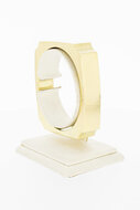 14 Karat gelbgoldene Quadratische Armreif