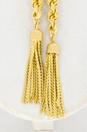 18 Karat Kordel Goldkette mit Anh&auml;nger - 60,1 cm