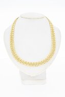 Geflochtene 14 Karat breite Goldkette - 44,7 cm