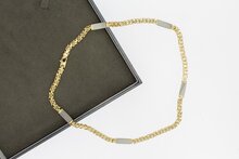 Flache K&ouml;nigskette 14 Karat Gold - 42,9 cm