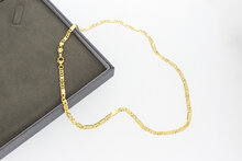 18 Karat Gelbgold Falkenauge Kette - 46 cm
