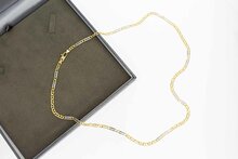Bicolor 14 Karat  Anker Goldkette - 55,8 cm