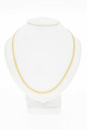 14 Karat gelb goldene Anker Halskette - 45,5 cm