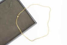 14 Karat gelb goldene Anker Halskette - 45,5 cm