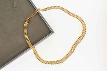 14 Karat Gold geflochtene Halskette - 47 cm