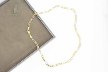 18 Karat Figaro Goldkette - L&auml;nge 47 cm