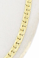 14 Karat Gold flache Panzer Halskette - 43,3 cm
