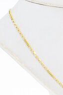 14 Karat gerollte Panzer Goldkette- 46 cm