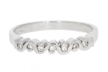Ring 18 Karat Wei&szlig;gold mit Diamant - 17,8 mm