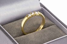 14 Karat Goldene Ring mit Diamant - 17,5 mm