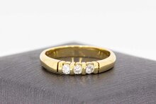 14 Karat Goldene Ring mit Diamant - 17,5 mm