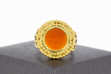 Karneol Vintage Ring 14 Karat Gold- 17,4 mm