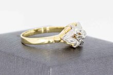 Vintage Diamant Ring 14 Karat Gold - 18 mm
