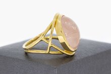 Vintage Goldring 18 Karat mit Rosenquarz - 18.2