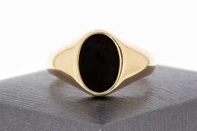 Onyx Siegelring 14 Karat Gold - 22,1 mm