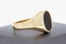 Onyx Siegelring 14 Karat Gold - 22,1 mm