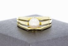 14 Karat Gelbgold Perlenring - 17,6 mm
