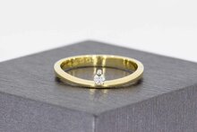 14 Karat Diamant Goldring - 17,6 mm