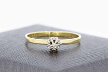 Solit&auml;r Diamantring 14 Karat Gold - 17,4 mm