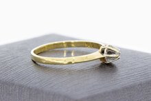 Solit&auml;r Diamantring 14 Karat Gold - 17,4 mm