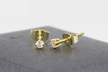 14 Karat Gold Diamant Ohrstecker - 2,4 mm