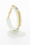 Flaches K&ouml;nigsarmband 14 Karat Gold - 21,4 cm