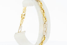 Flaches K&ouml;nigsarmband 18 Karat Gold - 21 cm