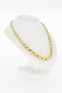 14 Karat Kordel Goldkette - L&auml;nge 50 cm