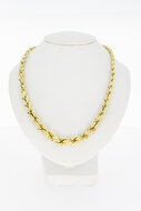 14 Karat Kordel Goldkette - L&auml;nge 50 cm