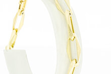 Paperclip Gold Armband 14 Karat - 21,8 cm