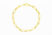 Paperclip Gold Armband 14 Karat - 21,8 cm