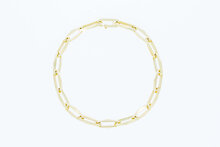 14 Karat Paperclip Goldarmband - 21,1 cm
