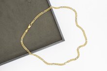 14 Karat Gold Falkenauge Halskette - 45 cm