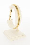 14 Karat Gelbgold Panzer Gliederarmband - 21 cm