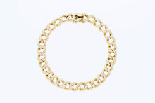 14 Karat offen Panzer Goldarmband - 19,5 cm