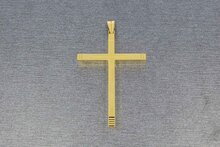 Gold Herren Kreuzanh&auml;nger 18 Karat - 4,8 cm