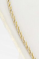 14 Karat Bicolor Kordel Goldkette - 47 cm