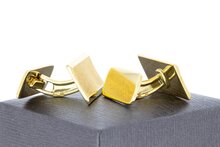 Rechteckige Gold Manschettenkn&ouml;pfe 14 Karat