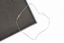 Fuchsschwanz Kette 18 Karat Wei&szlig;gold - 42,1 cm