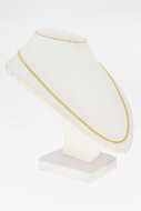 14 Karat gelb Gold Panzer Kette - 51,9 cm
