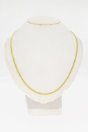 14 Karat gelb Gold Panzer Kette - 51,9 cm