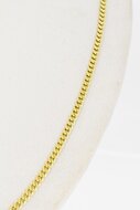14 Karat gelb Gold Panzer Kette - 51,9 cm