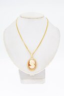 585 Gold Cameo Anh&auml;nger Damen - 26 mm