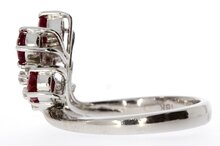 18 Karat Goldring mit Diamant und Rubin - 17,1