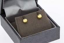 Kugelf&ouml;rmige Ohrstecker 14 Karat Gold &ndash; 4,9 mm