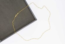 Figarokette 14 Karat Gelbgold - 49,6 cm